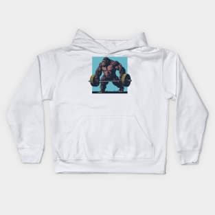 gorilla at gym Kids Hoodie